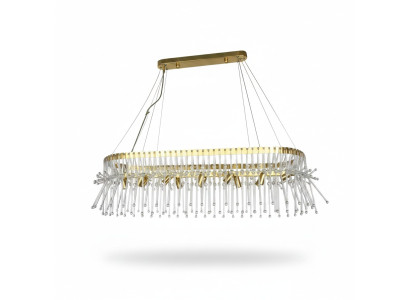 Tavolo da pranzo Lampada a soffitto Lampadario Lampadario di lusso Oro Candelabro in vetro