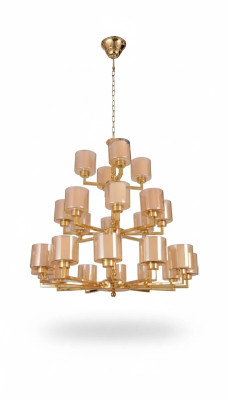 Lampadario Lampadario a soffitto Moderno Oro Lampada a soffitto Lüster Vetro XXL