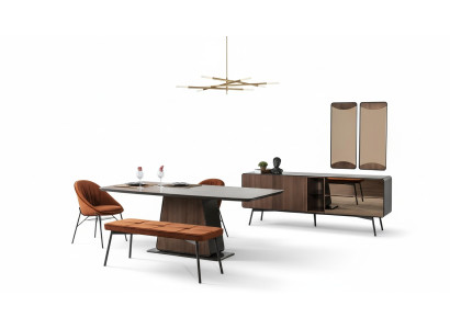 Angolo cottura Set da pranzo Sala da pranzo Tavolo Sedie Contenitore 9 pezzi Legno Marrone