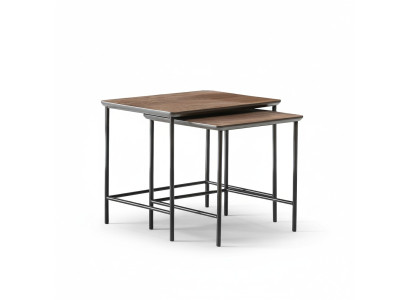 Tavolini da caffè di lusso moderni in legno, set completo marrone, nuovo.