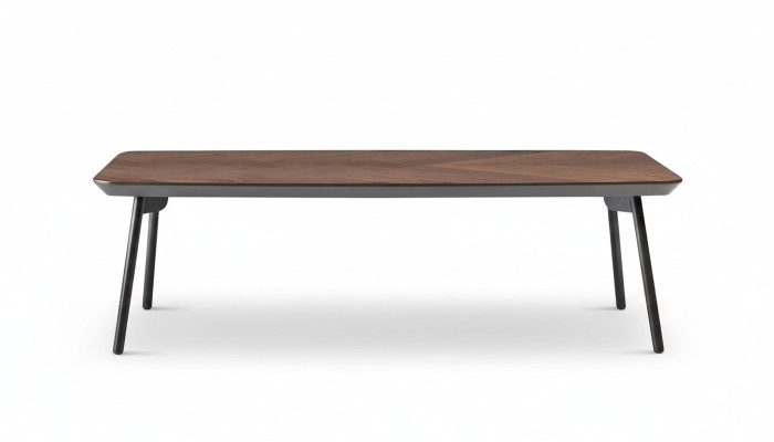 Tavolo da caffè lungo nuovo in legno marrone.