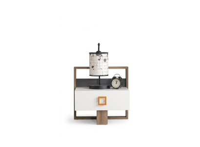 Comodino Comodino Consolle per la notte Comodino per bambini Camera dei bambini Legno Grigio Moderno