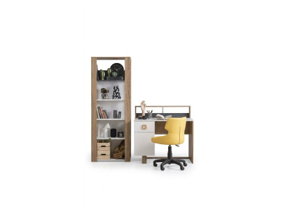 Scrivania per bambini Scrivania Scaffale libri in legno Marrone Set 2 pezzi Ufficio
