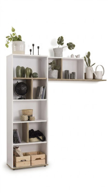 Scrivania per bambini Scrivania Scaffale per libri in legno bianco Set 3 pezzi Design.