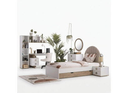 Struttura letto Lettino per bambini Mobili per bambini Camera da letto per bambini Letto Legno Bianco Moderno