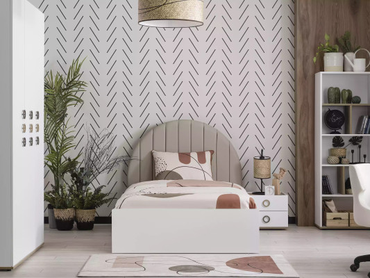 Telaio letto Lettino per bambini Mobili per bambini Camera dei bambini Letto Legno Bianco Moderno