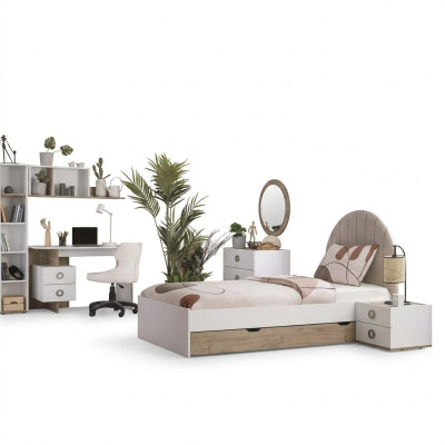 Telaio letto Lettino per bambini Mobili per bambini Camera dei bambini Letto Legno Bianco Moderno
