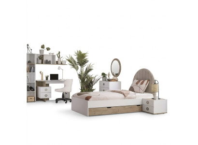 Telaio letto Lettino per bambini Mobili per bambini Camera dei bambini Letto Legno Bianco Moderno