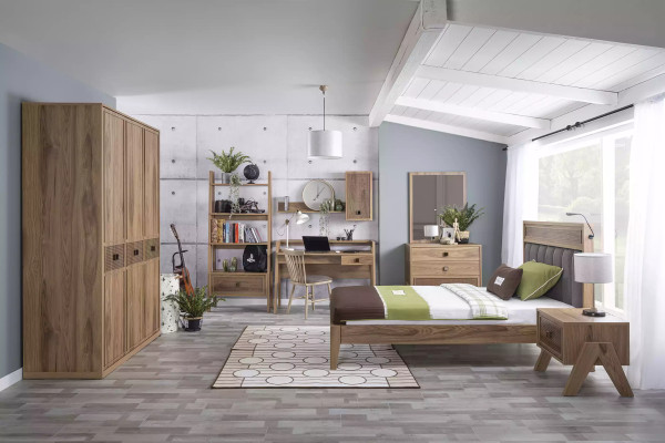 Comodino Comodino per bambini Camera da letto per bambini Legno Marrone Tavolo