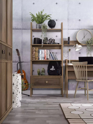 Gruppo di mobili per bambini Letto per ragazzi Camera da letto per bambini Letto Legno Marrone Set 8 pezzi
