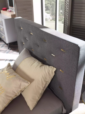 Letto 100 cm strutture letto telaio letto lettino letto per ragazzi tessuto grigio