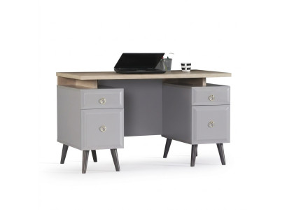 Tavolo per computer Scrivania Scrivania per bambini Legno Grigio Design.