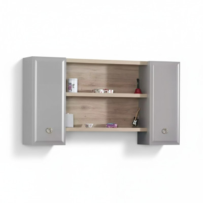 Mobile sospeso Armadio da parete Camera dei bambini Libreria Legno Grigio Design
