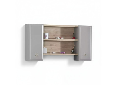 Mobile sospeso Armadio da parete Camera dei bambini Libreria Legno Grigio Design