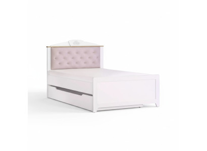 Chesterfield Letto funzionale Letto per bambini estendibile Letto 120 Legno Rosa