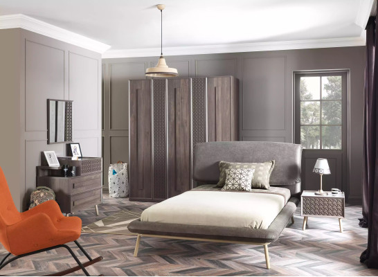 Letto imbottito Telaio letto Letto Struttura letto Tessuto Grigio Letto per giovani Strutture letto