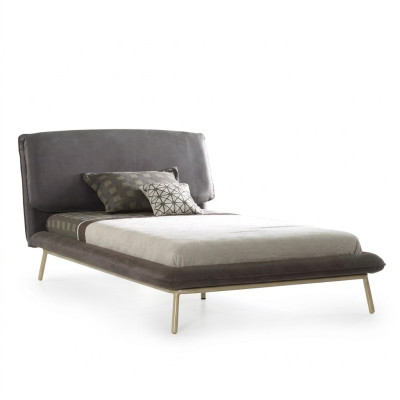 Letto imbottito Telaio letto Letto Struttura letto Tessuto Grigio Letto per giovani Strutture letto