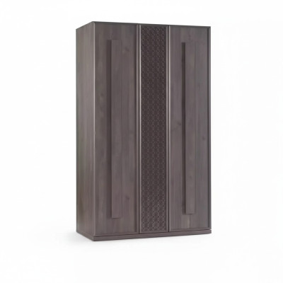 Armadio in legno di lusso a tre ante grigio design