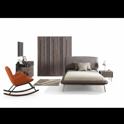 Mobili per bambini set camera da letto per bambini letto per ragazzi letto in legno grigio set 5 pezzi
