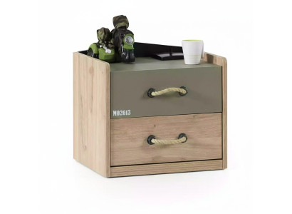 Comodino comodino da notte camera da letto in legno Barun comodino verde per bambini