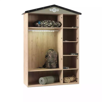Mobili per bambini lussuosi Set da camera per bambini Letto verde Struttura letto 5pz in legno