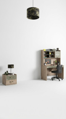 Telaio letto Set mobili per bambini Set camera da letto per bambini Letto Verde 4 pezzi in legno