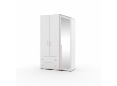 Design armadio in legno armadio guardaroba mobile in legno specchio bianco nuovo