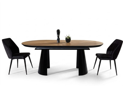 Tavolo da pranzo ovale Tavolo da pranzo allungabile Tavolo da cucina in legno marrone