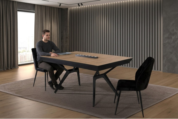 Tavolo da cucina Tavolo da pranzo allungabile Design di lusso in legno marrone
