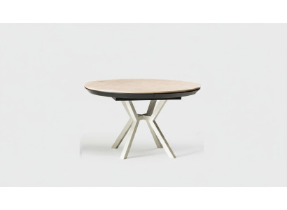 Tavolo da cucina moderno Tavolo da pranzo Allungabile Tondo in legno Beige