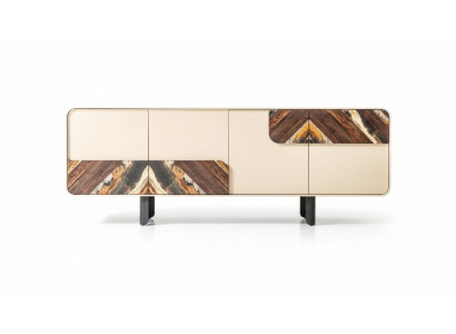 Mobile credenza beige in legno moderno design.
