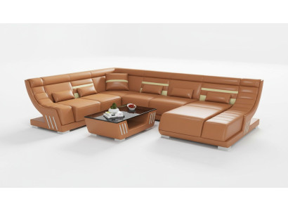 Design divani divano a L formazione angolare marrone sofa mobili