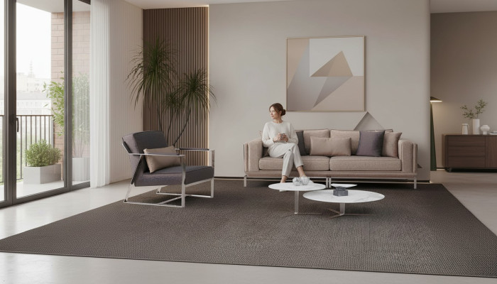 Divano completo in beige in tessuto set di divani.