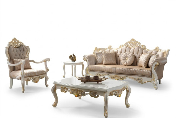 Divano in tessuto Divano imbottito Set di divani Grigio Chesterfield Sofa