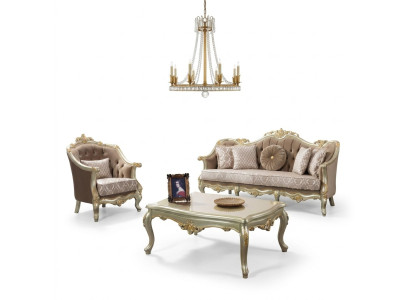 Divano in tessuto Divano imbottito Set di divani Beige Chesterfield