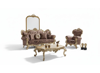 Set di divani imbottiti in tessuto lilla Chesterfield, divano, divano letto, divano lilla.