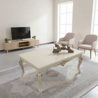 Tavolino da salotto tavolino da soggiorno comodino console in legno beige.