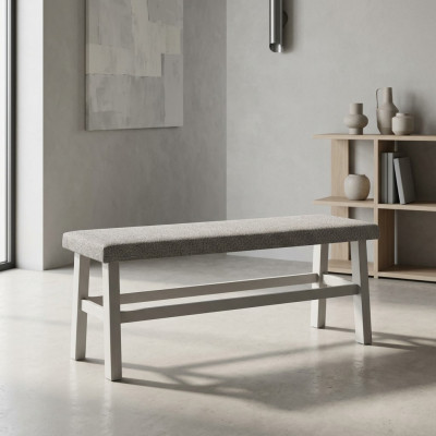 Sgabello Banca Sedile Panca Pouf Sgabello Sala da pranzo Grigio Legno