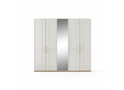 Armadi Armadio Armadi Bianco Legno Specchio 5 Porte Nuovo
