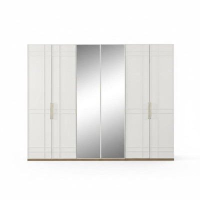Armadi Armadi Armadio Abbigliamento Bianco Legno Specchio 6 Porte Nuovo