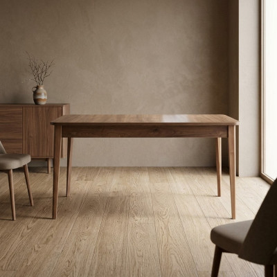Tavolo da pranzo allungabile in legno marrone da 160 cm per sala da pranzo