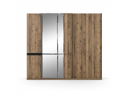 Armadi Armadi da camera da letto Armadio guardaroba di lusso Marrone Legno Specchio Grande