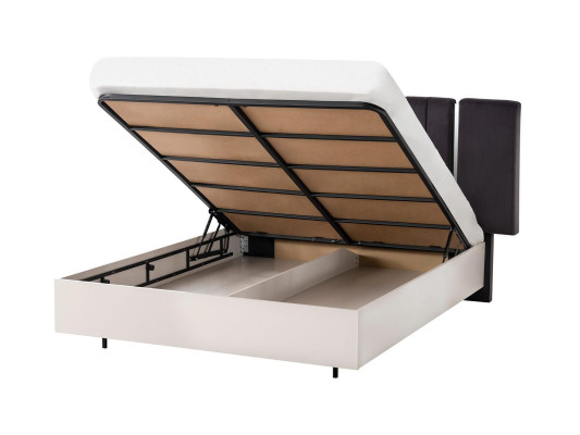 Doppio set letto camera da letto bianco cornice letto 3 pezzi comodini