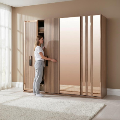 Armadi moderni Armadio Armadi Oro Legno Camera da letto