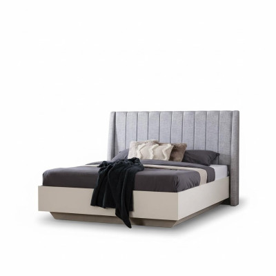 Camera da letto matrimoniale Set letto in legno 3 pezzi Bianco Comodini