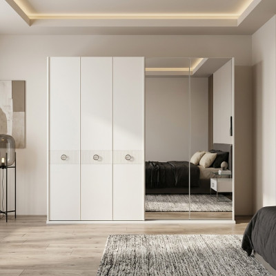 Armadio Bianco Camere da Letto Specchio Armadi in Legno