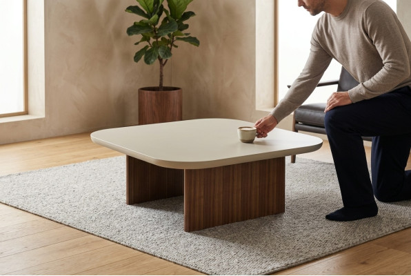 Tavolino da salotto Tavolino da appoggio Tavolo soggiorno Grigio Legno Design Mobili