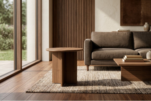 Tavolino da salotto Tavolo Tavolino da caffè Soggiorno Marrone Legno Design Mobili