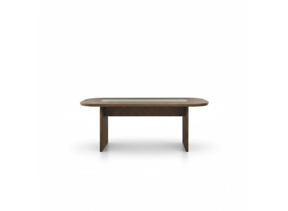 Tavolo da pranzo in legno marrone per sala da pranzo, 208 cm.
