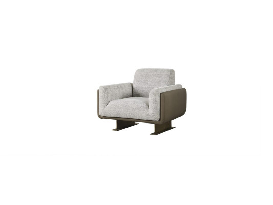 Divano a tre posti, poltrona singola, divano imbottito grigio, gruppo design divano.